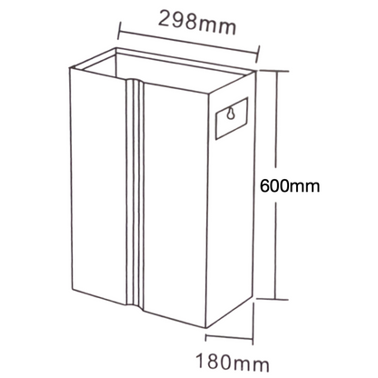 OzWashroom Wall Mount 32L Mat Black Steel Waste Bin Heavy Duty