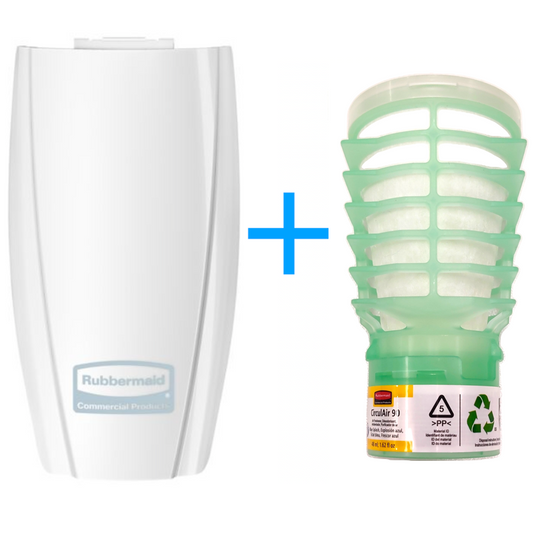 Rubbermaid CirculAir 90 refill and dispenser FOC bundle