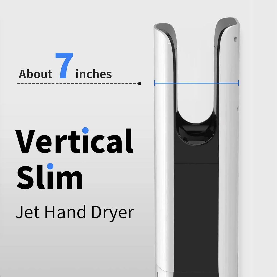 Vortex Jet Hand Dryer. Ultra Slim hand dryer