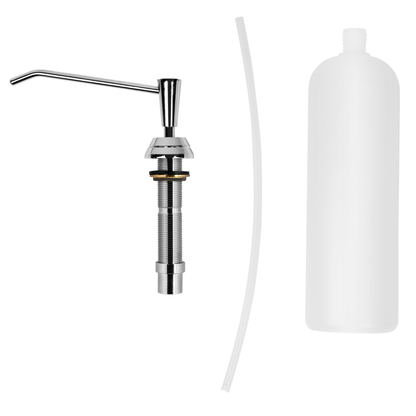 under bench soap dispenser with chrome pump zc826