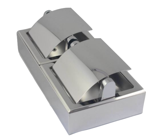 Twin Toilet Roll Holder Surface Mount S'Steel Horizontal A8867 - OzWashroom