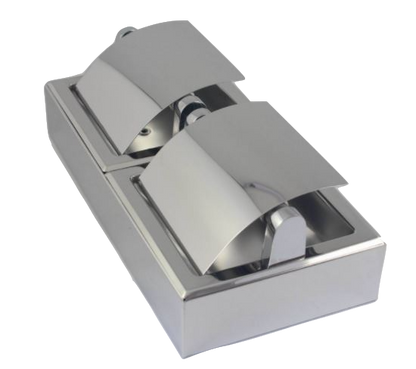Twin Toilet Roll Holder Surface Mount S'Steel Horizontal A8867 - OzWashroom