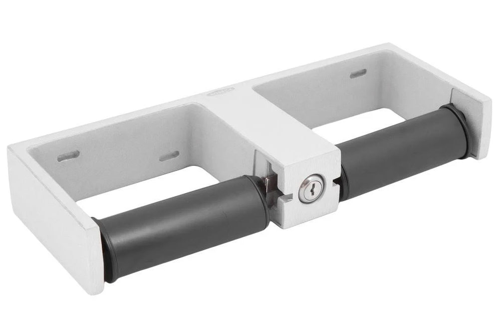 Bobrick Twin Toilet Roll Holder Lockable Anti-Theft - OzWashroom