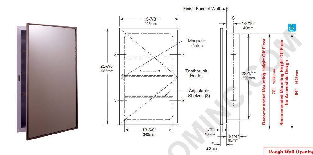 Bobrick Recessed Medicine Cabinet