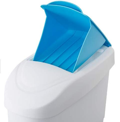 Light blue and white slim sanitary bin 18L pedal-operated female hygiene waste disposal unit
Ozwashroom