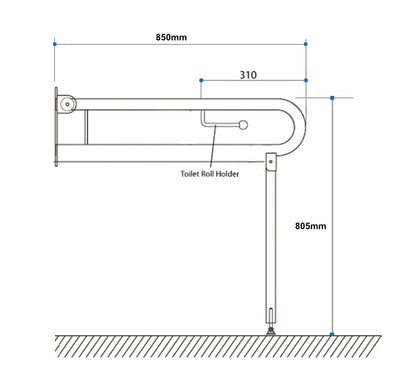 Drop Down Grab Rail Disable Compliant - OzWashroom
