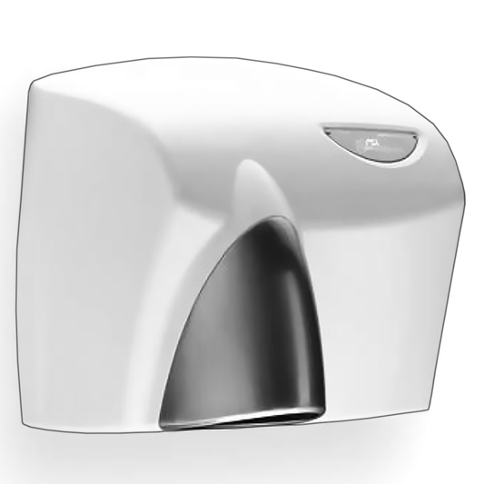 JD Macdonald Hand Dryer Satin Nozzle HDABWHTSC - OzWashroom