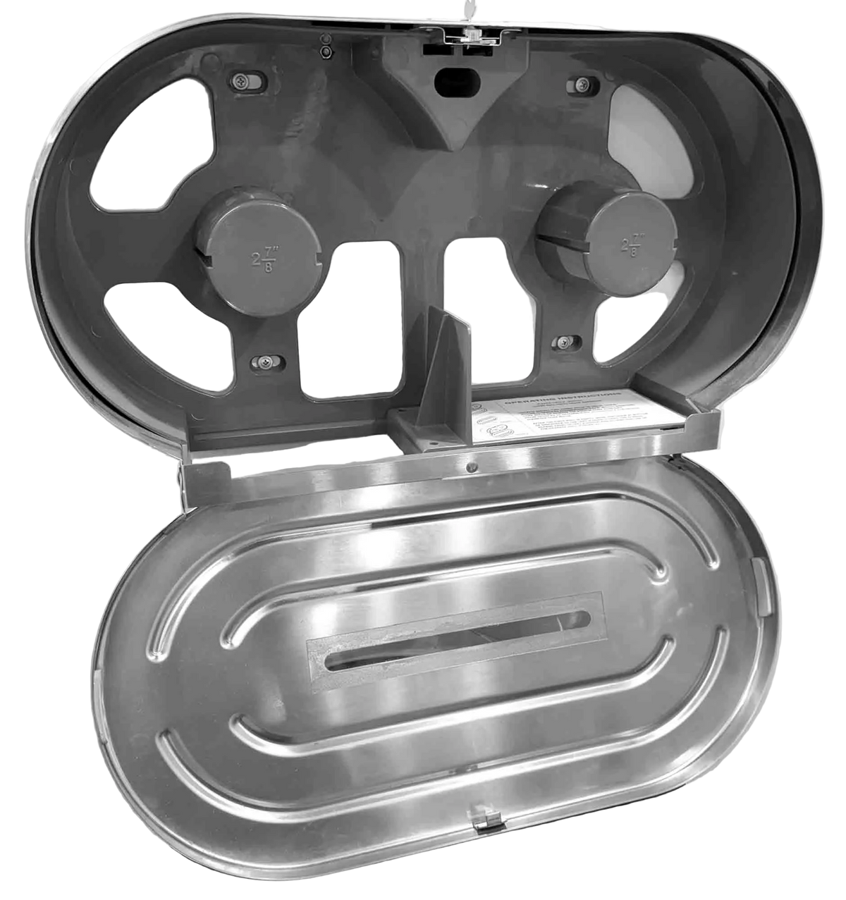 S'Steel Twin Jumbo Toilet Roll Dispenser