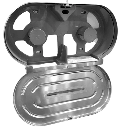 S'Steel Twin Jumbo Toilet Roll Dispenser