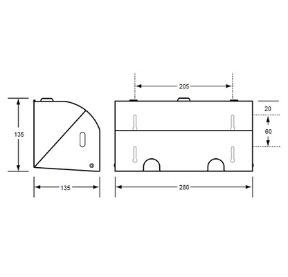 Metlam Dual Lockable Toilet Roll Holder Disable Compliant - OzWashroom