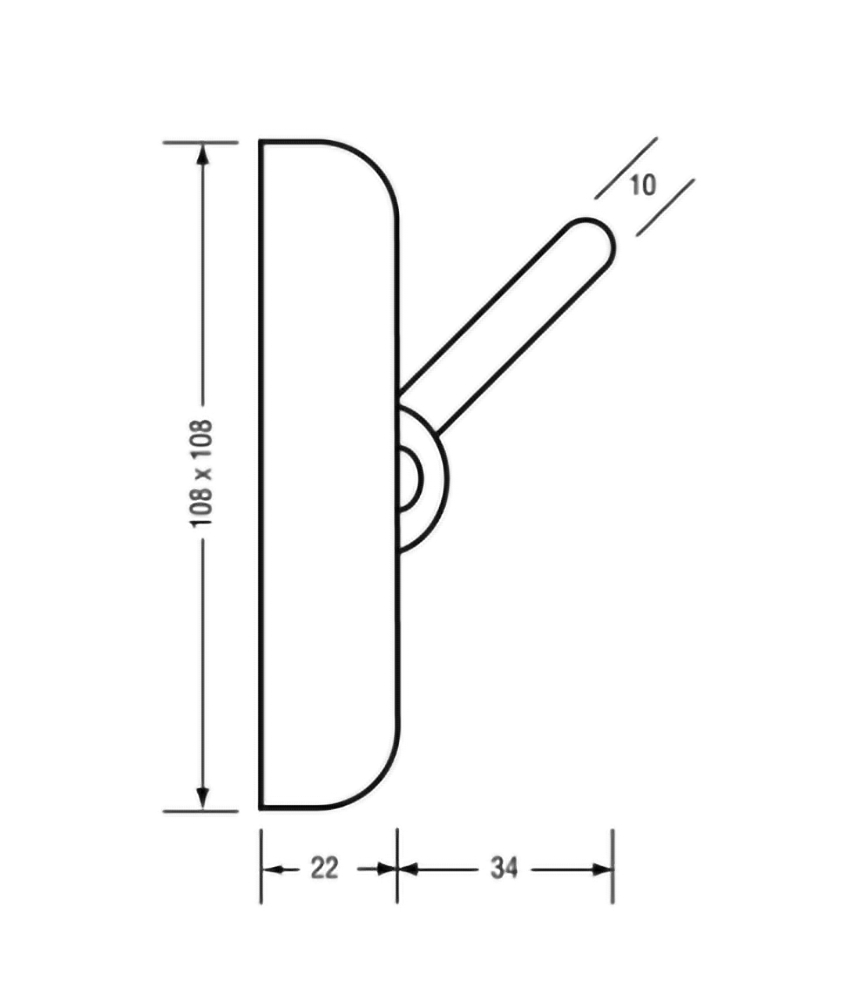 Concealed Fix Collapsible Coat Hook ML2122 - OzWashroom