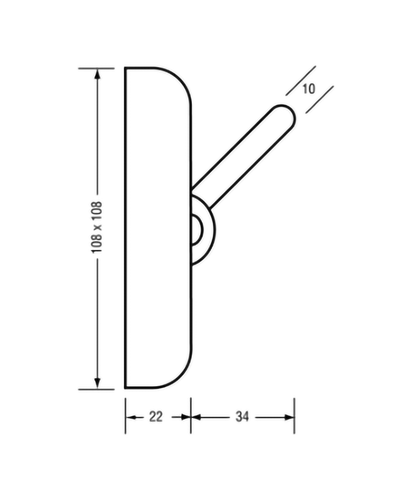 Concealed Fix Collapsible Coat Hook ML2122 - OzWashroom