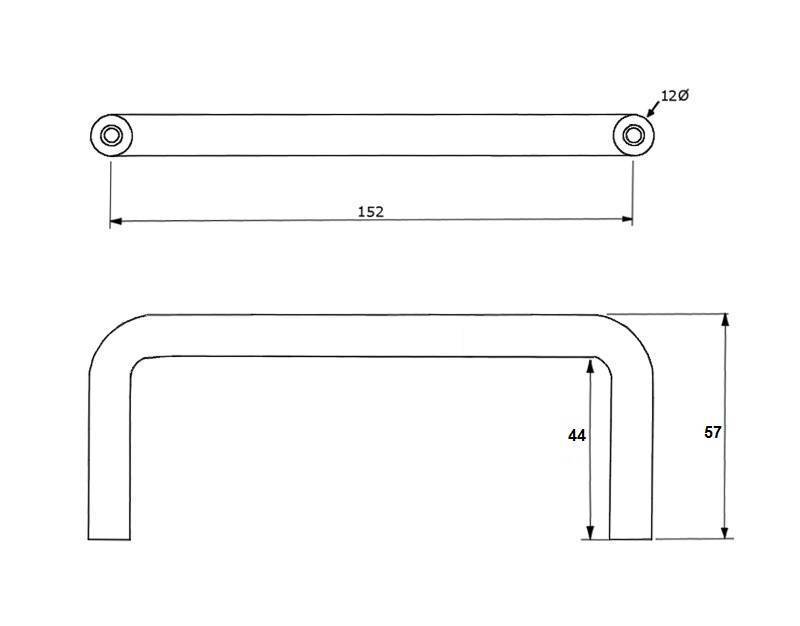 Metlam S'Steel Hardware Pull Handle ML313_SS - OzWashroom