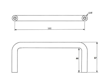 Metlam S'Steel Hardware Pull Handle ML313_SS - OzWashroom