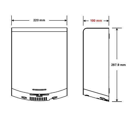 Metlam Hand Dryer Matte Black Designer Auto Operation ML_ECLIPSE_DESIGNER - OzWashroom