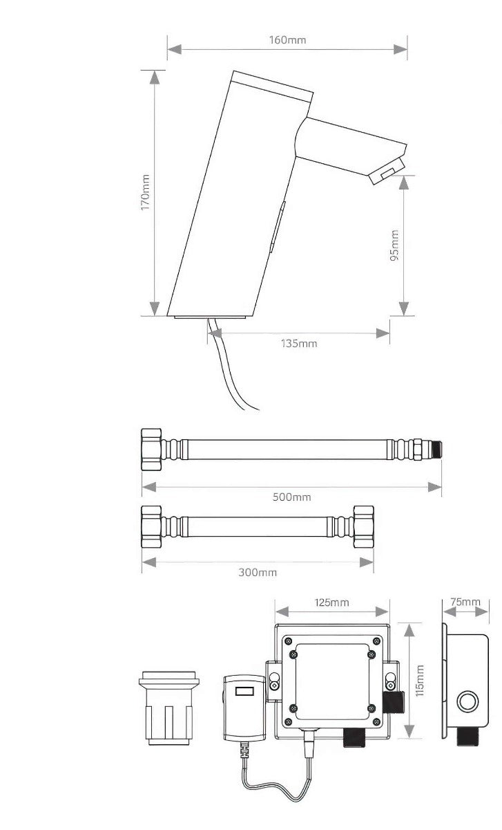 Onvanti Sensor Activated Basin Top Water Tap - OzWashroom