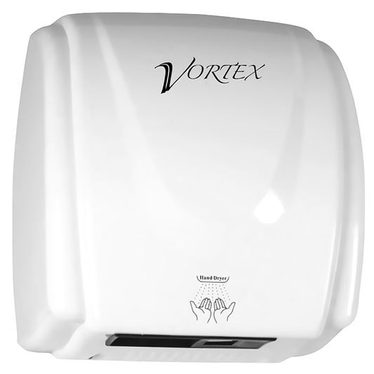 OZ2100 Vortex Hand Dryer with super-quiet motor and 3-year warranty for offices, schools, hospitals, and commercial washrooms