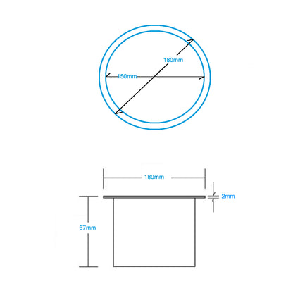 Satin Finish Circular Chute with Lid