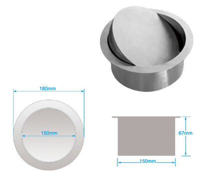 Satin Finish Circular Chute with Lid