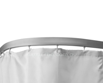 RBA Shower Curtain Track 1200 x 1200 with Curtain - OzWashroom