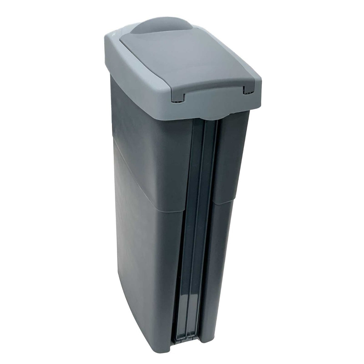 Grey slim sanitary bin 18L female hygiene waste disposal unit for commercial washrooms