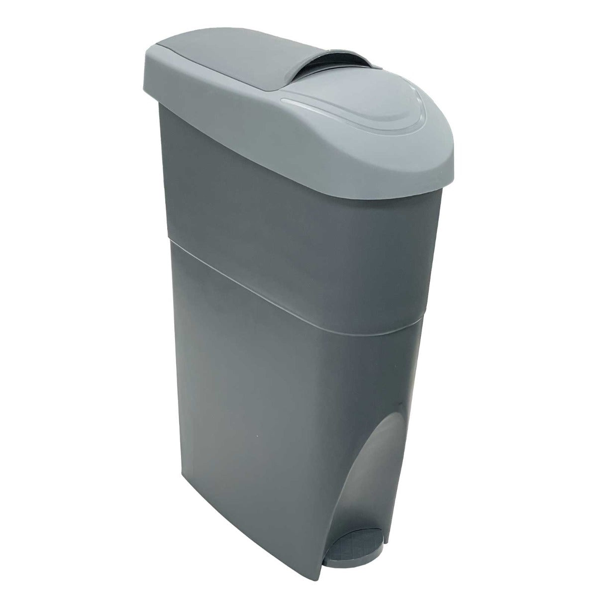 Grey slim sanitary bin 18L female hygiene waste disposal unit for commercial washrooms