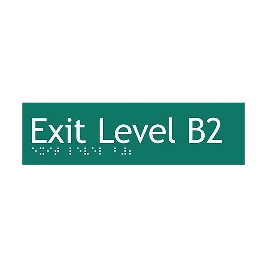 Exit Green Braille Sign SE-B2 