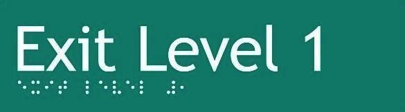 Exit level 1 braille sign, ozwashroom