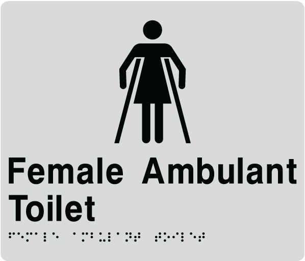 Female Ambulant Braille - OzWashroom