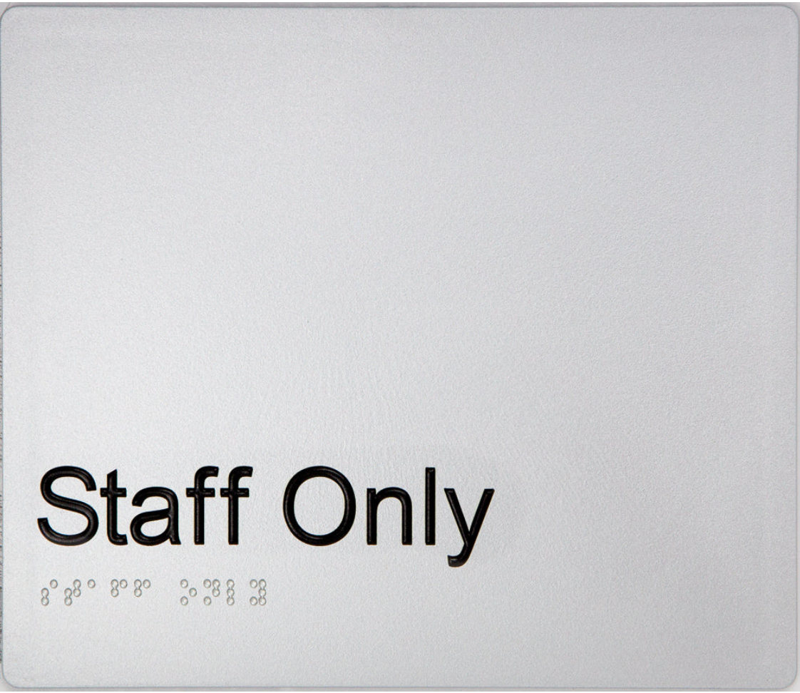 Staff Only  Black on Silver