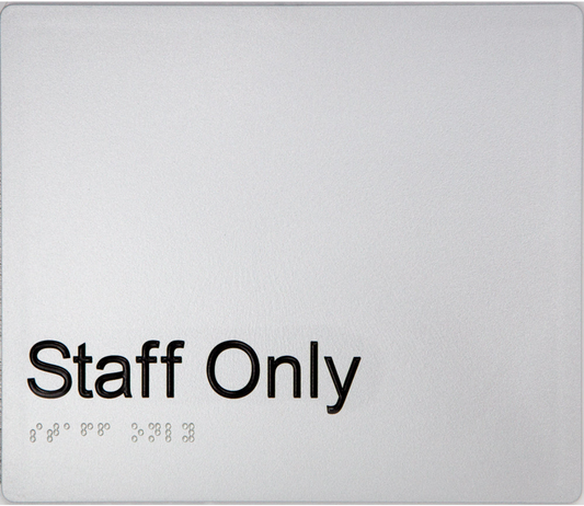Staff Only  Black on Silver