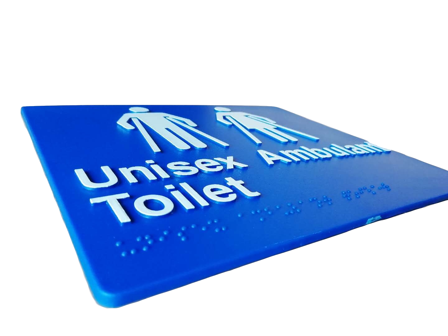 Unisex Ambulant Toilet Braille Sign SV39 (210 x 180 mm) - OzWashroom