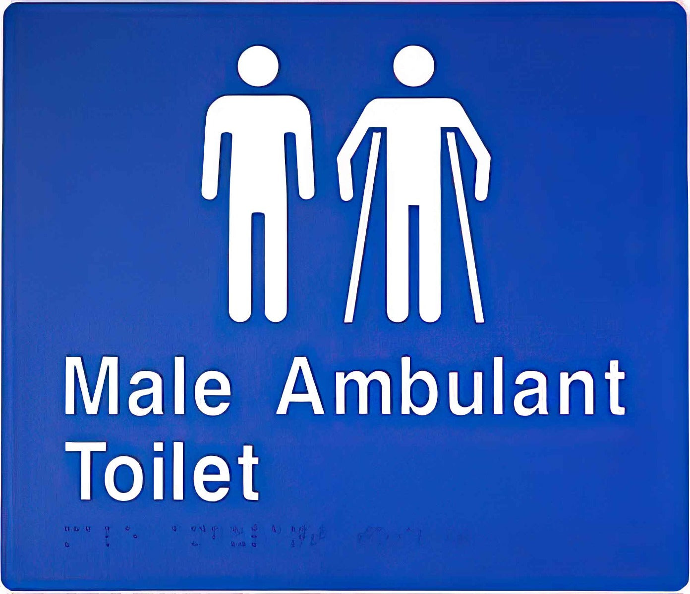 Male & Male Ambulant Toilet  Braille Sign - OzWashroom