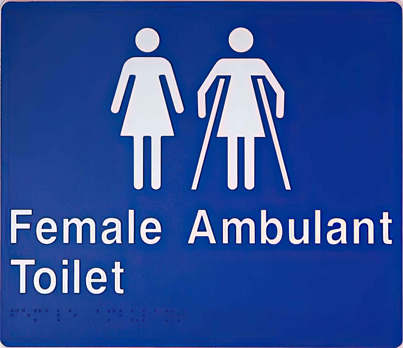 Female & Female Ambulant Toilet Braille Sign
