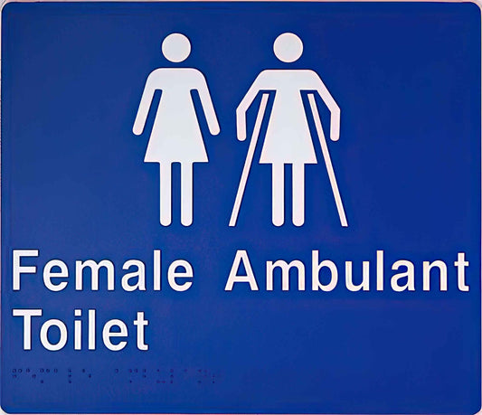 Female & Female Ambulant Toilet Braille Sign