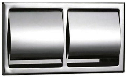 Ozwashroom Recess S/Steel Twin Toilet Roll Holder T6607  -OzWashroom