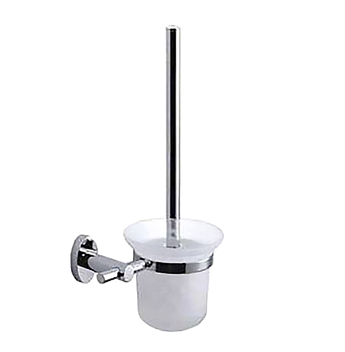 Ozwashroom Frosted Glass Toilet Brush Holder TBG3 Wall Mount