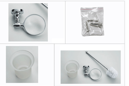 Ozwashroom Frosted Glass Toilet Brush Holder TBG3 Wall Mount - OzWashroom
