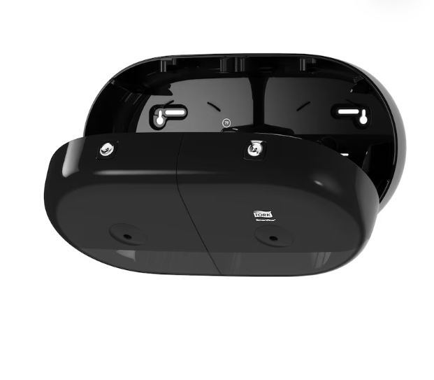 Tork SmartOne Mini Twin Toilet Roll Dispenser Black T9  - OzWashroom