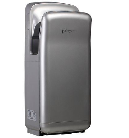 Vortex Jet Commercial Grade Hand Dryer Silver – 74dB quiet, 10-second fast drying, energy-efficient for offices, schools, hospitals, and public washrooms