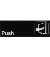  Push Black Sign 