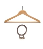 Anti-Theft Hanger & Security Ring 43CM Natural Wooden 12mm Thick
