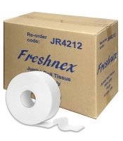Jumbo Virgin Toilet Paper  300m 2 Ply 8 Rolls per Box JR4212