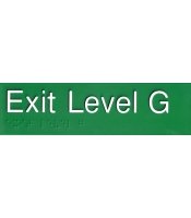 Exit Ground Green Braille Sign SE-G (180x50mm)