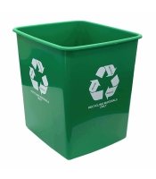 Waste Bin Plastic Green Recycling 15L 