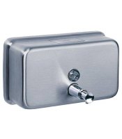Horizontal Satin S'Steel Refillable 1L Soap Dispenser