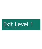 Exit Green Braille Sign SE-01 (180x50mm)