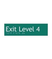  Exit Green Braille Sign SE-04 (180x50mm)