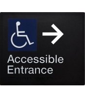 Accessible Entrance Braille Right Arrow 