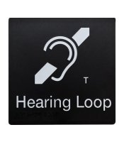 Hearing Loop Braille Sign 